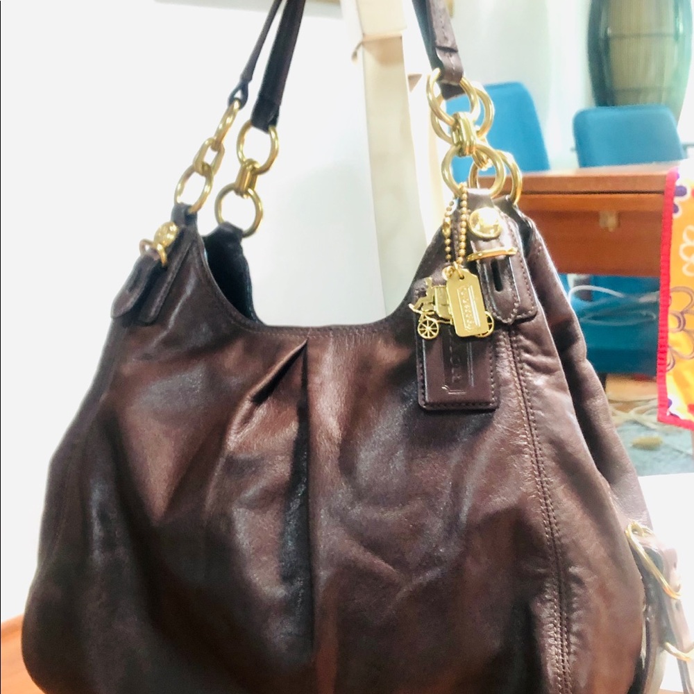 COACH Mia Brown Leather Handbag